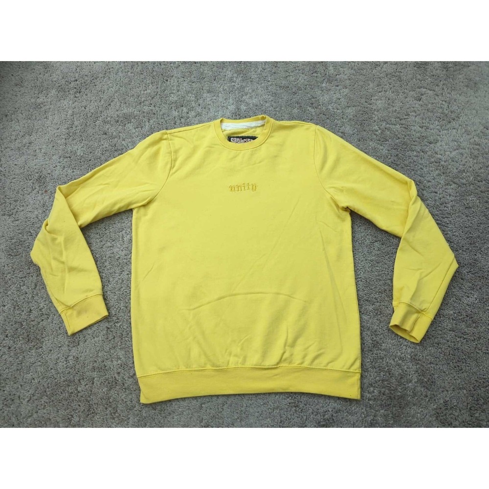 San Francisco Work Shirts Sweatshirt Mens L Yellow "Unity" Pullover Long‎ Sleeve